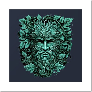 Jack Of The Wood Traditional Pagan Celtic Greenman Posters and Art